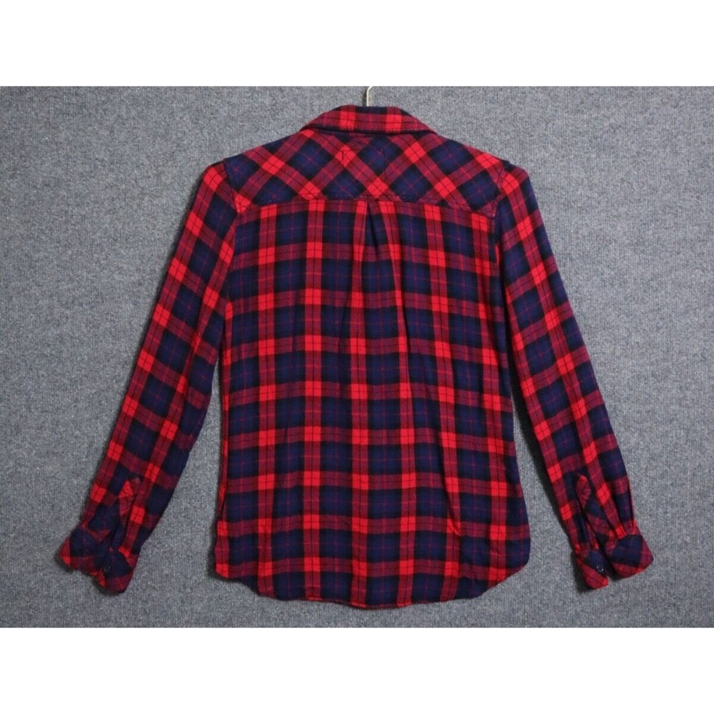 Rails Shirt Women Small Red Plaid Flannel Long Sleeve Collared Button Down EUC - Picture 4 of 5